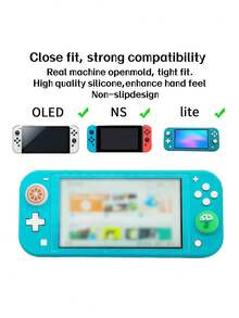 1 Set Switch Joy-Con Controller Joystick Caps, Anti-Slip Anti-Sweat Anti-Scratch, Enhance Gaming Experience, Compatible With Switch OLED, Switch, Switch Lite - View 6