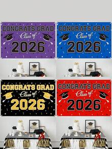 Phông nền tiệc tốt nghiệp năm 2026, màu xanh dương, đen và đỏ, thiết kế mũ tốt nghiệp "Chúc mừng Lớp tốt nghiệp năm 2026", vải phông nền chụp ảnh tốt nghiệp, trang trí tường đa năng cho nhà, văn phòng, ngoài trời, studio, tiệc tùng, quà tặng ngày lễ, đồ dùng tiệc tốt nghiệp năm 2026, quà tặng họp mặt gia đình nhân dịp tốt nghiệp, trang trí tường, phông nền chủ đề tốt nghiệp, phụ kiện trang trí tiệc, quà tặng tiệc, phông nền chụp ảnh tốt nghiệp, tiệc chúc mừng tốt nghiệp. - Nhiều màu - Xem 10