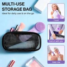 5 Modes Silicone Face Scrubber, Waterproof Face Scrubber Exfoliator For Men & Women, Rechargeable Electric Facial Cleansing Brush For Deep Cleansing, Exfoliating, Massage - 紫色 - 查看 3
