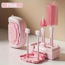 奶瓶刷、奶嘴刷、吸管刷、沥水架、晾干架和便携式清洁套装 - 彩色 - 查看 7