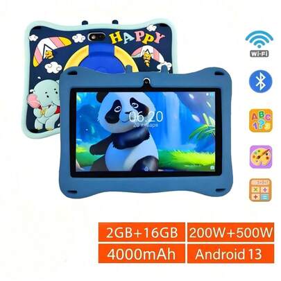 yesido Tableta para niños de 7 pulgadas, con Wi-Fi, 2GB de RAM, 16GB de almacenamiento, cámaras duales, control parental, aplicaciones JPA preinstaladas, adecuada para educación, juegos, tableta y regalos de vacaciones, cuidado de niños, regalos de cumpleaños, regalos, regalos perfectos para escuelas