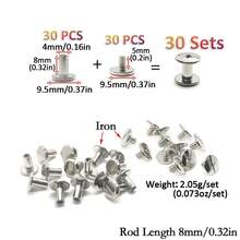 SinHo Screw Metal Phillip-Head Binding Screws Post Nail Rivet Stud Screw Rivets For DIY Leather Belt Bag Craft Bookbinding - Silver - View 10