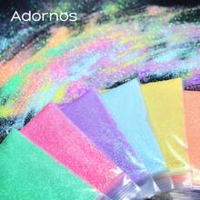 6袋（10克/袋）彩虹糖果光泽指甲粉 美甲配件 激光闪粉凝胶指甲油 全息闪光颜料 DIY 女士沙龙美甲饰品、美甲宝石、美甲艺术用品 - 彩色 - 查看 9