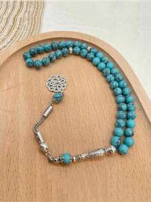 1pc Imitation Natural Turquoise 45 Beads Bracelet, Muslim Prayer Beads For Men - Baby Blue - View 8