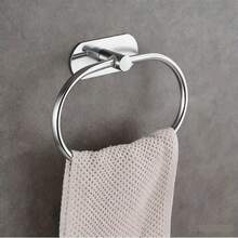 Stainless Steel Bathroom Towel Ring, Towel Rack, Wall-Mounted Towel Bar, Toilet Towel Storage Rack, Towel Holder - Gold - View 7