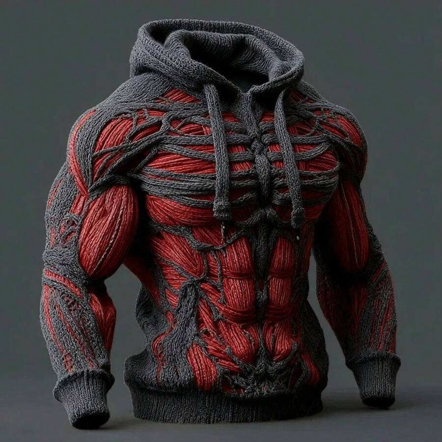 New Casual Versatile Simple Digital Print Long-Sleeve Men's Hooded Sweatshirt - VGHUYHQ3 - View 1