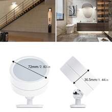 1/2pcs Rechargeable Dimmable Magnetic Wall Lamp With Remote Control, 360° Rotatable Wall Sconce Suitable For Bedroom - Multicolor - View 4
