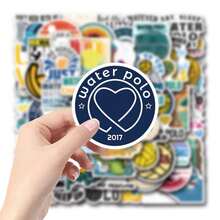 60pcs Water Polo Vinyl Stickers, Beautiful And Practical, Suitable For Scrapbooks, Diaries, Bumpers, Skateboards, Water Bottles, Helmets, Water Cups, Car Stickers, Etc. - Random - View 5