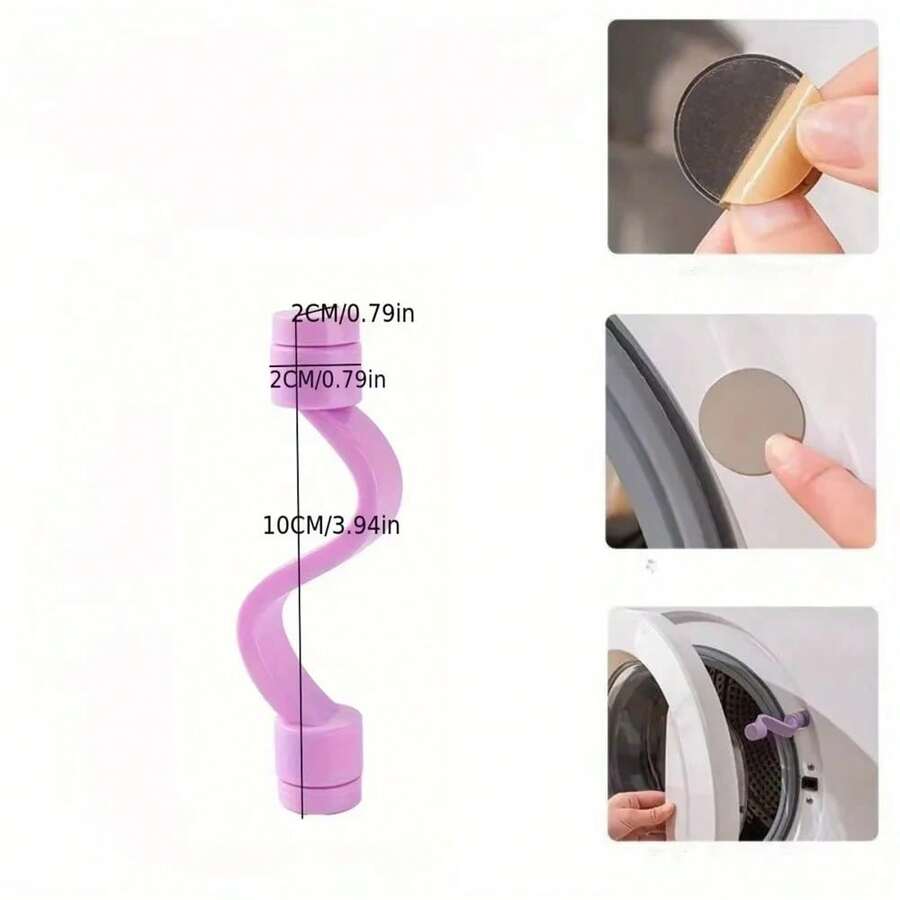 Magnetic Stabilizer For Washing Machine Door, Easy To Install, Flexible Design, Fits Most Washing Machines And RV Laundry Doors, 1. TYLH - Mini Purple Color - View 1