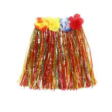 Set de 5 piezas Conjunto de disfraz de falda de hierba con de flores hawaianas, traje para celebración de festivales, actuación en el escenario, evento escolar, ensayo de baile en grupo grande (elástico), para disfraz de verano - Multicolor - Ver 22