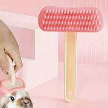 1pc Silicone Pet Grooming Brush With Soft Bristles And Heart-Shaped Head - Gentle Detangling, Massaging Brush For Small Pets Like Cats, Dogs, Rabbits, Guinea Pigs To Reduce Shedding - Multicolor - View 6