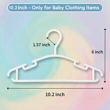 20 piezas de perchas para ropa de bebé, perchas de plástico para prendas de vestir de infantes, organizador de armario para bebés y niños - Multicolor - Ver 2