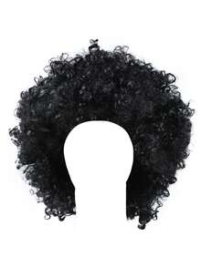 1件万圣节/圣诞节服装道具，小丑假发爆炸头套 - 彩色 - 查看 12