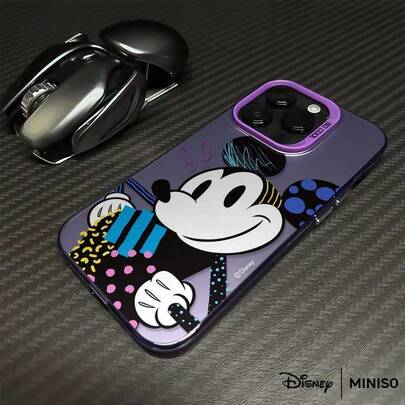 Miniso Funda de teléfono con diseño de arte pop de Mickey Mouse de Disney, adecuada para iPhone 17/17 Pro/17 Pro Max/17 Air/16/15/14/13/12/11/X Series, Funda iPhone 17 Pro Max, Funda iPhone 17 Pro, Funda iPhone 17, regalos navideños para la novia