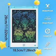 8.5 Inch Kids Electronic Drawing Tablet, No Blue Light, One-Key Erase, Reusable Drawing Board, Suitable For 3-8 Years Old Children, Text Enlightenment, Learning Toy, Express Imagination, School/Party Gift, Best Choice - Baby Blue - View 3