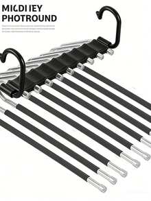 1pc Random Foldable Multi-Layer Pants, Scarf, Tie Organizer Rack - White - View 3