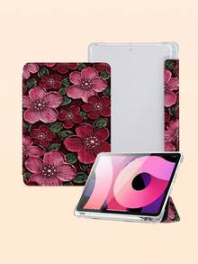 1件复古油画花卉图案平板电脑保护套，三折支架平板电脑保护套，兼容10.2英寸、2021/2020款Pro、第九/十代（A16）、11英寸、Galaxy Tab A8 10.5英寸（2022款）、Matepad 10.4英寸/Tab/，防摔，带笔槽，支持睡眠/唤醒功能，浪漫情人节礼物 - 彩色 - 查看 6