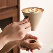 Retro Ceramic Coffee Cup Set, High-End Exquisite Household Coffee Cup, Personal Use Cup & Saucer Set, Tea Cup Water Cup - Multicolor - View 2