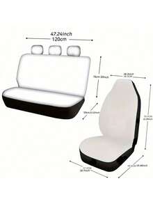 一套蝴蝶图案透气汽车座椅套，适用于SUV和轿车，可水洗四季通用汽车座椅垫 - 彩色 - 查看 5