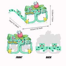 Set de 8 piezas de gafas de papel plegables con temática de Pikachu y Pokemon para photocall de fiesta - Multicolor - Ver 7