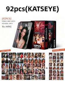 一套 K-Pop KATSEYE 全息 LOMO 照片卡套装 - 双面全成员系列（Sophia/Lara/Daniela/Manon/Yoonchae/Megan），适合 K-Pop 粉丝收藏、日记装饰、演唱会应援、生日礼物和剪贴簿制作。 - 彩色 - 查看 13