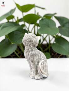 Silver Cat Resin Ornament (Standing) - MGTO-04S (EM PÉ) - Xem 3