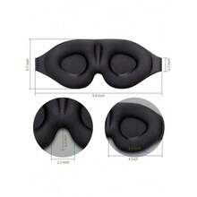 1pc 3D Sleep Mask Natural Sleeping Eye Mask Eyeshade Cover Shade Eye Patch Women Men Soft Portable Blindfold Travel Eyepatch,School,Back To School,Travel,Travel Essentials,Home Essentials,Eye Mask,Sleep Mask-Halloween,Christmas,Fall,Winter, Supplies, XRGV - 黒 - チェックする 4