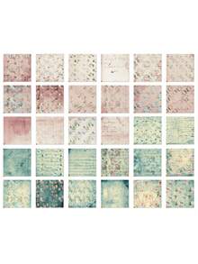 Bộ 60 giấy scrapbooking họa tiết hoa cổ điển, kích thước 8x8cm (3.15 inch), giấy nền trang trí, 30 chất liệu thẩm mỹ cổ điển, thích hợp cho sổ nhật ký, đồ thủ công DIY, cắt dán và làm thiệp. - Hoa phong cách cổ điển - Xem 6