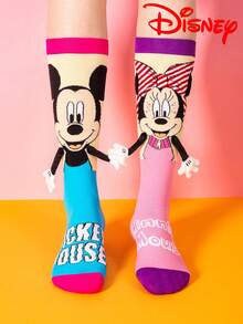 Cute 3D Disney Mickey Mouse Over-The-Knee Socks, Children's Christmas Stockings, Fashionable Children's Party High Socks, High-Quality Gifts. Back To School Season, Fun And Fashionable Disney Fans, Family Gathering Christmas Gifts Handbag Socks - Multicolor - View 3