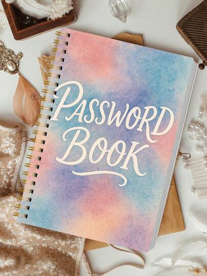 1pc Password Book For Seniors, A5 Spiral Password Book For Internet Logins,Subscriptions, Social Media & Creator Accounts, Stationery Gift For Women & Students, School Office Supplies, Teacher Appreciation Gifts Mothers Day Gift Server Essentials