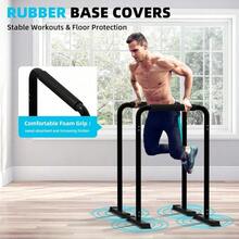 2-In-1 Adjustable Dip Bar Station - Heavy Duty Parallel Bars With Connecting Parts, Extra Tall & Thickened Steel Design For Home Gym, Calisthenics & Strength Training - Thanh tập nhúng chuyên nghiệp - Xem 4
