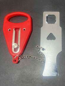1pc Reinforced Portable Travel Security Door Lock, Provides Extra Privacy And Protection For Travel And Hotel Stays. This Portable Door Lock Is A Home Security Lock And Travel Lock That Can Enhance Privacy And Security, Suitable For Home, Travel, Hotel, Residence, Apartment, University And Other Locations. - Multicolor - View 10