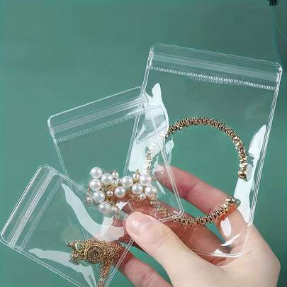 10/30/100个装首饰收纳袋，可重复密封首饰袋，自封迷你袋，用于整理饰品，旅行首饰收纳整理袋，女士礼品