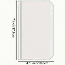 10/5/1个 A6尺寸活页袋，6孔预算信封，透明拉链文件袋，适用于6孔活页夹，防水PVC文件袋 - 套裝 - 查看 10
