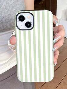 1pc Minimalist Artistic Colorful Striped Pattern Glossy 2-In-1 Phiên Film Hard Phone Case Compatible With Samsung/ 11/12/13/14/15/16/17 Pro Max - Nhiều màu 24 - Xem 3