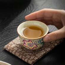 1 pièce/2 pièces/4 pièces Tasse à thé en céramique avec décor floral peint à la main, belle tasse maître floral, tasse à thé, tasse à pétales de Kung Fu, tasse à thé santé pour la maison, cadeau d'anniversaire, cadeau de fête, cadeau de couple, cadeau pour la fête des mères, cadeau pour la fête des pères, cadeau de mariage - Multicolore - Voir 6