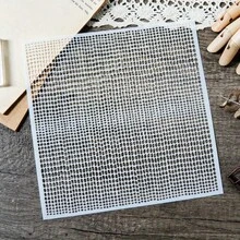 1个可重复使用的穿孔点阵模板 - 非常适合在纸张、卡片和DIY剪贴簿上压印背景。非常适合制作贺卡、生日卡和节日卡。节日快乐！ - 單件 - 查看 6