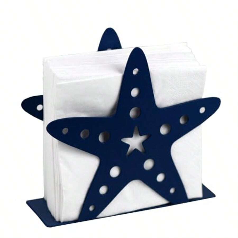 OIGUMR Servilletero de granja 6 x 5.5 pulgadas Blue Star 1 - Azul Start - Ver 1