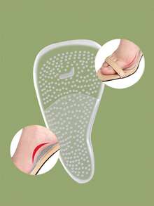 Almohadillas antideslizantes suaves para la parte delantera del pie, reducen el tamaño del zapato, adecuadas para tacones altos de mujer, zapatos de mujer, zapatillas de hombre, aplicables para uso diario, vuelta al colegio, accesorios de botas de mujer, exterior, deportes, viajes, hogar, oficina, escuela, regalos navideños - transparente - Ver 7