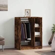 Großer Kleiderschrank Aus Holzwerkstoff In Räuchereiche-Optik 77x48x102 Cm - Stauraum Kommode Schrank Für Kleidung Wohnzimmer Schlafzimmer - 彩色 - 查看 4