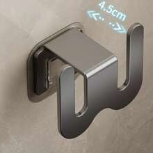 1/2pcs No Drill Wall Mounted Slipper Rack, Bathroom Hanging Shoe Storage Organizer Hook - Multicolor - View 4