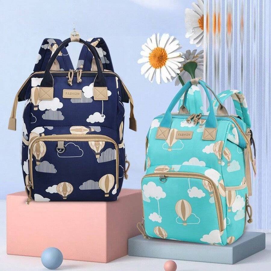 2025 New Lightweight Multifunctional Large Capacity Backpack, Fashionable Diaper Bag, Insulated Milk Storage Bag, Mommy Bag - Multicolor - View 1