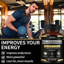 Bunkell Turkesterone Capsules Dietary Supplement - 840 Mg Per Serving - High Strength Formula For Men - 120 Capsules - 1 Bottle - View 3
