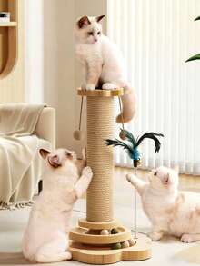 Cat Toys, Cat Scratching Board, Cat Turntable, Cat Toys For Entertainment And Self-Entertainment, Scratch-Free, With Cat Toys And Pet Supplies - Multicolor - View 7