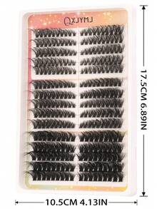 Lina 单簇假睫毛，浓密蓬松 D 卷度分段式 DIY 卡通眼妆，大容量簇状睫毛，适合新手日常及派对场合的礼品套装 - DD - 查看 5