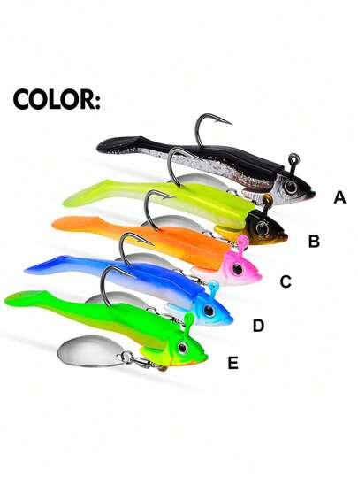 Anzuelo con cabeza de plomo, anzuelo con cabeza de pez con anzuelo, contrapeso suave de cabeza de pez con anzuelo antideslizante, accesorios Luya de 7g, 10g, 15g