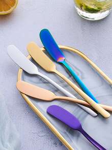 1pc Stainless Steel Butter Dispenser, Multi-Function Cutter Spatula, Cheese Slicer, Bread Jam Butter Knife, Cream Piping Knife, Suitable For Bread, Jam, Cheese, Cake, Butter, Ice Cream, Home Kitchen Utensils - View 7