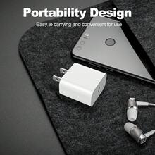 1-2 套 PD 30W 美规插头充电器适配器 + 6.6 英尺/200 厘米 USB-C 数据线，高速数据传输和快速充电，兼容 17/16/15 Pro Max、Air、Pro、Galaxy S26/S25 - 美規A型插(110-127V) - 查看 7