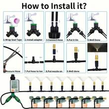 4/7mm Capillary Tube, Equipped With Brass Atomizing Nozzle, Suitable For Lawns, Potted Plants, And Greenhouses. Lawn Automatic Drip Irrigation System, Potted Greenhouse - Irrigation Kit - View 7