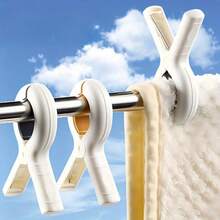 12/6/2pcs Plastic Beach Towel Clips, Heavy Duty Beach Towel Clips, Laundry Clips, Used To Keep Towels, Clothes, Blankets, Quilts Dry On Clothesline And Racks - Multicolor - View 5